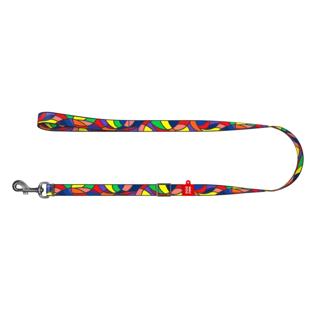 Поводок WAUDOG Nylon для собак, Витраж, ширина 15 мм, длинна 152-183 см