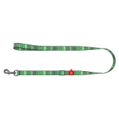 Поводок WAUDOG Nylon для собак, Этно зеленый, ширина 25 мм, длинна 152-183 см