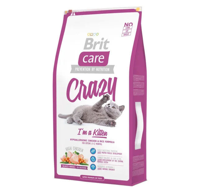 Сухий корм Brit Care Cat Crazy I am Kitten, для кошенят (1-12 місяців), 7 кг