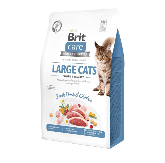 Сухий корм Brit Care Cat GF Large cats Power & Vitality, для кішок великих порід, 0.4 кг