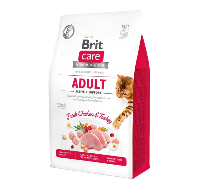 Сухий корм Brit Care Cat GF Adult Activity Support, для дорослих котів, 0.4 кг