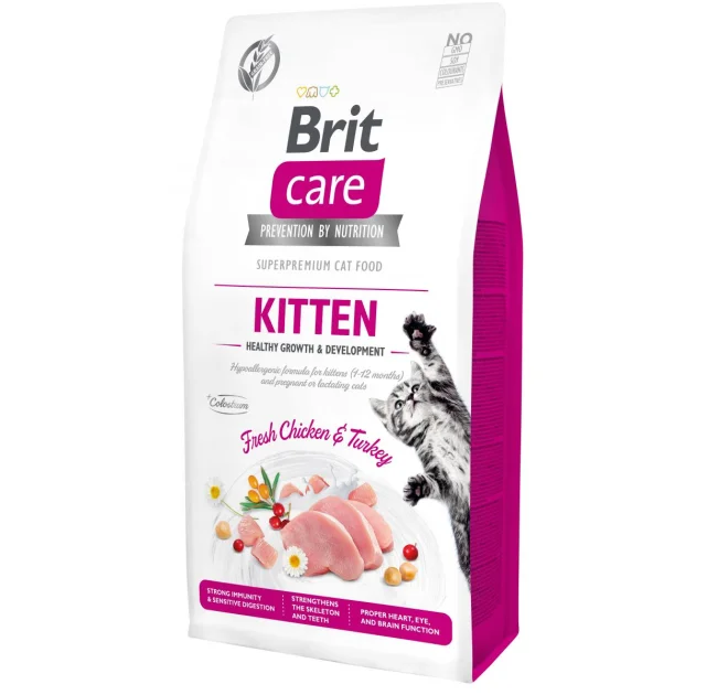 Сухой корм Brit Care Kitten HGrowth & Development, для котят, 7 кг