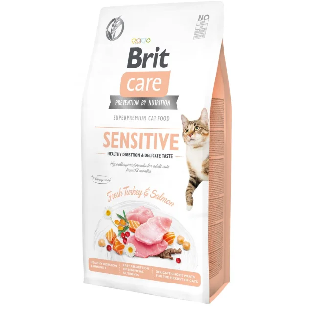 Сухой корм Brit Care Cat HDigestion & Delicate Taste, для привередливых кошек, 7 кг