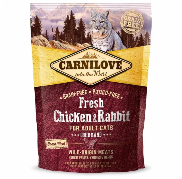Сухий корм Carnilove Fresh Chicken & Rabbit for Adult cats, для кішок, 0.4 кг