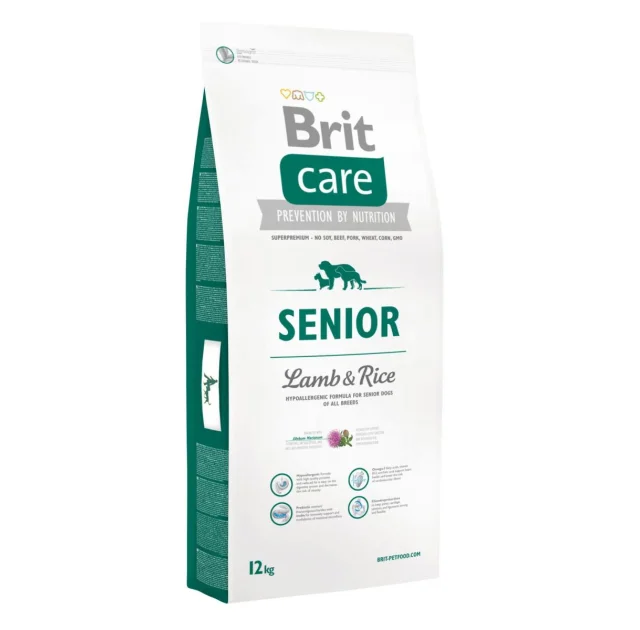 Сухий корм Brit Care Senior Lamb & Rice, для літніх собак, 12 кг