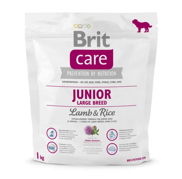 Сухой корм Brit Care Junior Large Breed Lamb & Rice, для щенков гигантских пород, 1 кг