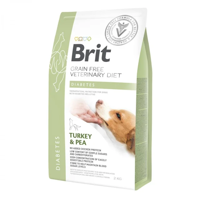 Сухой корм Brit GF VetDiets Dog Diabetes, при сахарном диабете, для собак, 2 кг