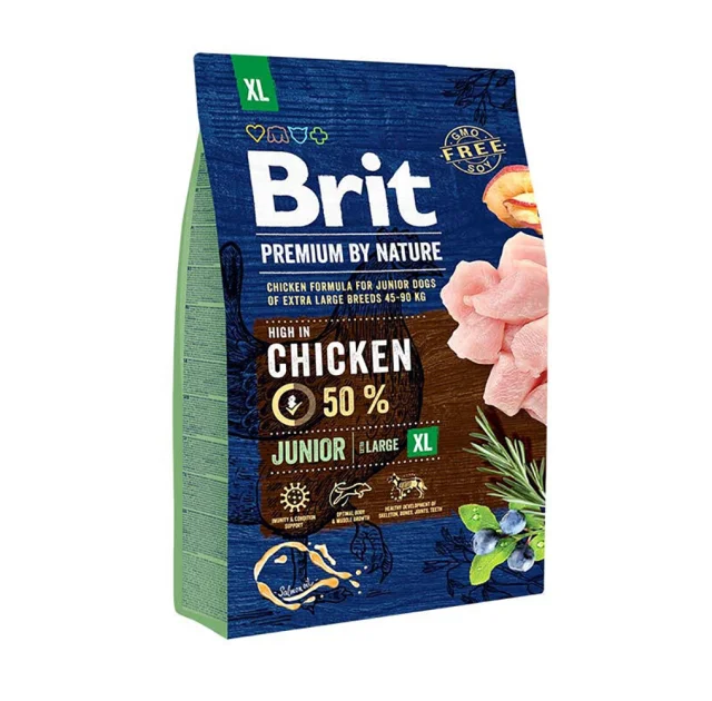 Сухой корм Brit Premium Dog Junior XL, для щенков крупных пород, 3 кг