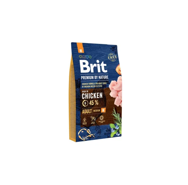 Сухой корм Brit Premium Dog Adult M, для собак средних пород, 8 кг