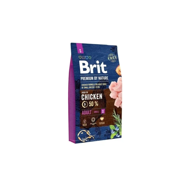Сухой корм Brit Premium Dog Adult S, для собак малых пород, 8 кг
