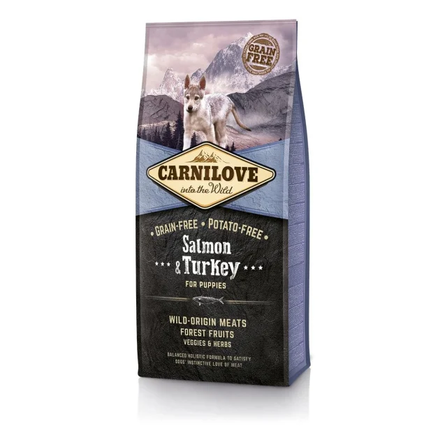 Сухой корм Carnilove Puppy Salmon & Turkey, для щенков, с лососем и индейкой, 12 кг
