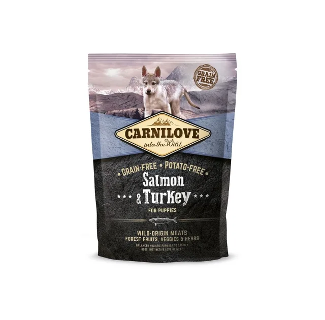 Сухой корм Carnilove Puppy Salmon & Turkey, для щенков, с лососем и индейкой, 1.5 кг