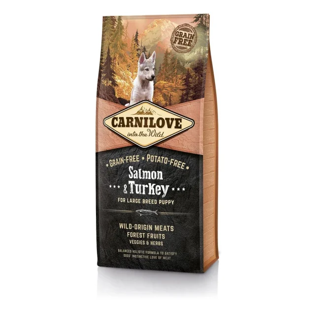 Сухий корм Carnilove Puppy Large Breed Salmon & Turkey, для цуценят великих порід, 12 кг