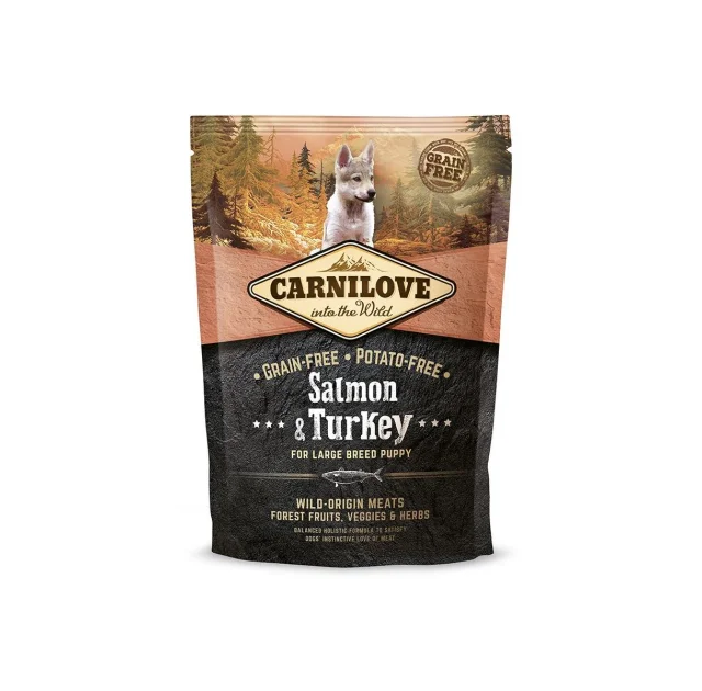 Сухой корм Carnilove Puppy Large Breed Salmon & Turkey, для щенков крупных пород, 1.5 кг