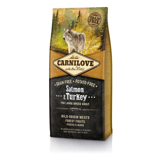 Сухой корм Carnilove Adult Large Breed Salmon & Turkey, для собак крупных пород, 12 кг