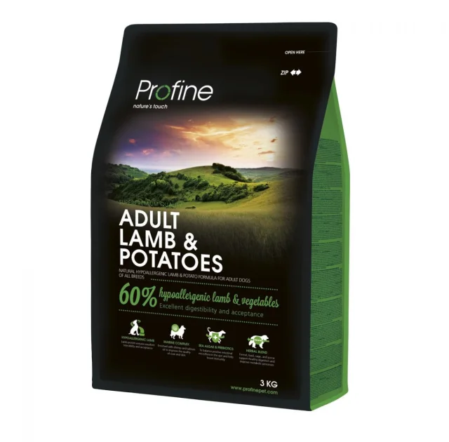 Сухой корм Profine Adult Lamb, для собак, с ягненком, 3 кг