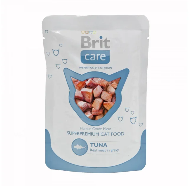Вологий корм Brit Care Cat, для кішок, з тунцем, 80 г