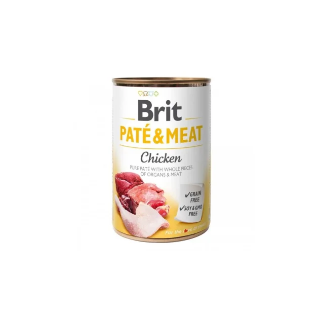 Консерва Brit Paté & Meat Dog, для собак, с курицей, 400 г