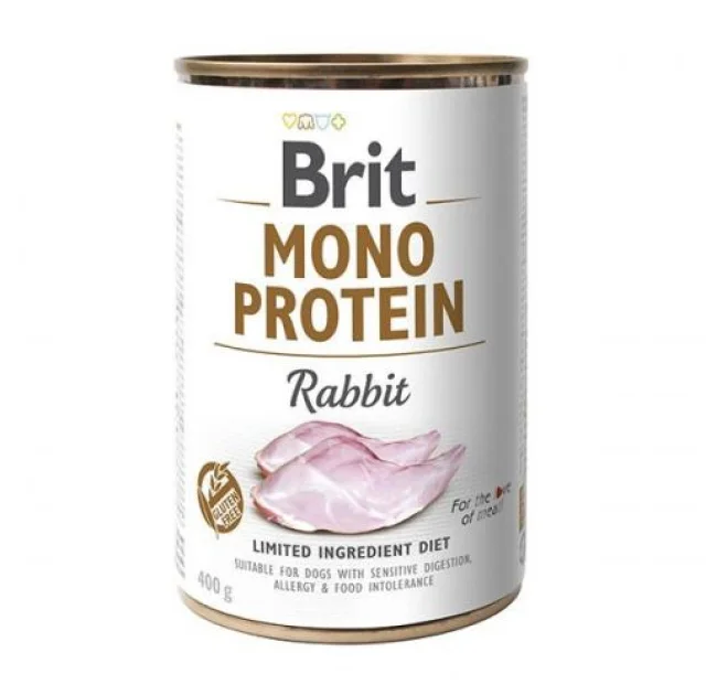 Консерва Brit Mono Protein Dog, для собак, с кроликом, 400 г