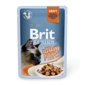 Вологий корм Brit Premium Cat, для кішок, філе індички в соусі, 85 г
