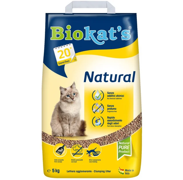Наполнитель Biokats NATURAL, для кошачьего туалета, 5 кг