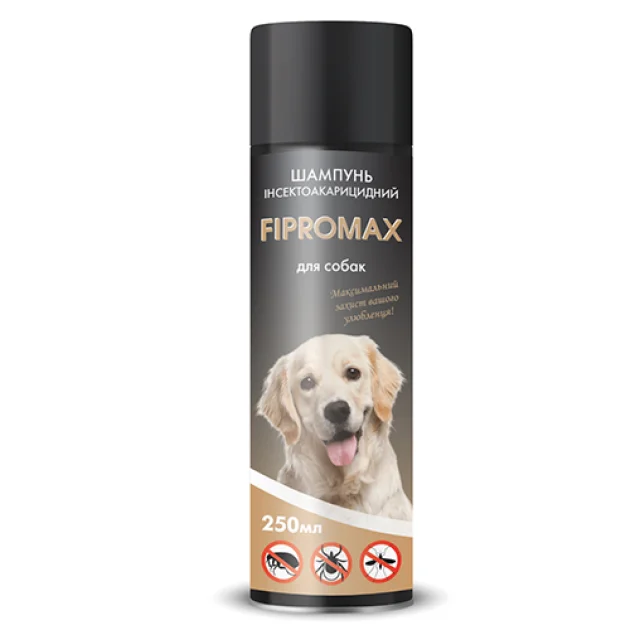 Шампунь Fipromax против блох и клещей, для собак средних и крупных пород, 250 мл