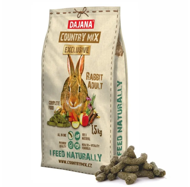 Корм Dajana Pet Country Mix Exclusive Adult для декоративных кроликов, 1.5 кг