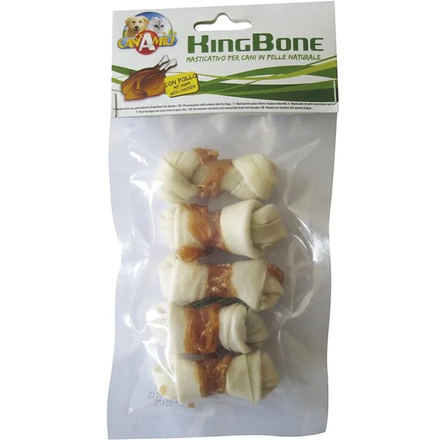 Кость Croci King Bone Chicken для собак, узловая, с курицей, 6 см, 10 г, 5 шт/уп, цена за упаковку