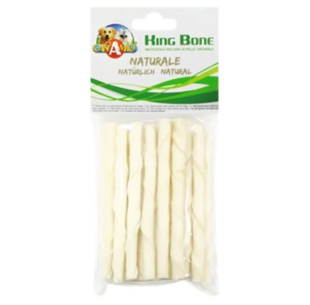 Лакомство стик жилистый Croci King Bone для собак, белый, 10 см, 10 г, 20 шт/уп