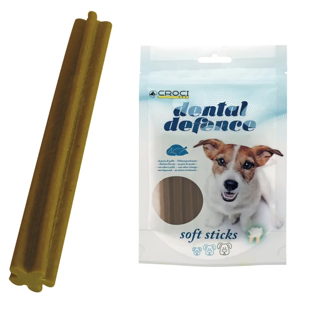 Лакомство Croci Dental Defence Soft Stick для собак, с курицей, 80 г, 10 пач./уп, цена за пачку