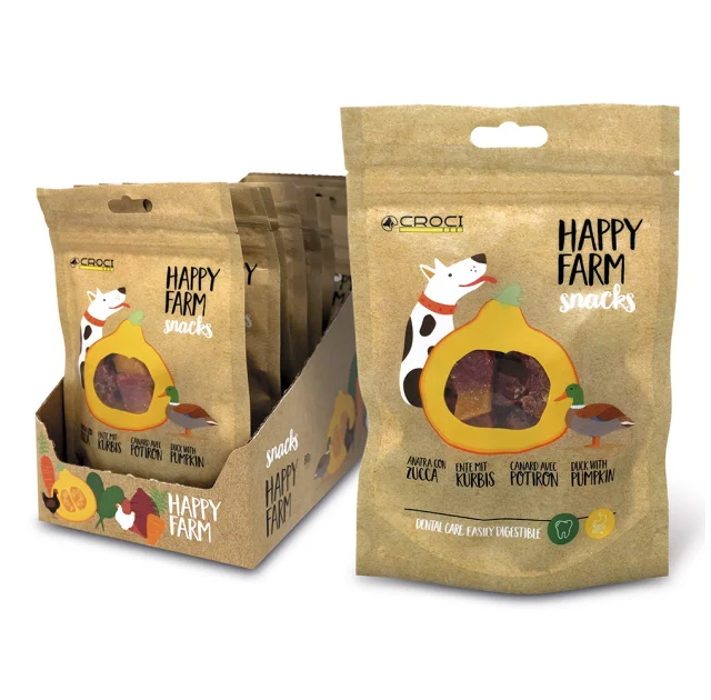 Лакомство мясное Croci Happy Farm, для собак, тыква с уткой, 80 г, 12 пач/уп, цена за 1 пачку