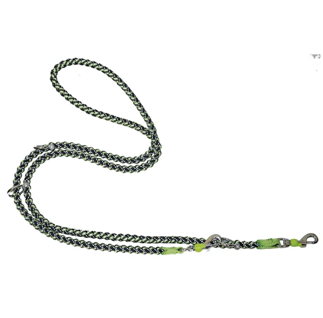 Поводок тренировочный Croci Hiking Endurance, для собак, плетеный, зеленый, нейлон, 1.5×2 м