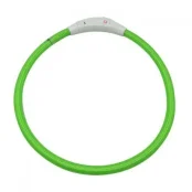 Ошейник LED светящийся Croci для собак, USB, силикон, зеленый, 40 см
