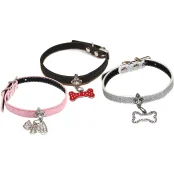 Ошейник Croci Charm, для собак, экокожа, стразы, цвета в ассортименте, 1×30 см