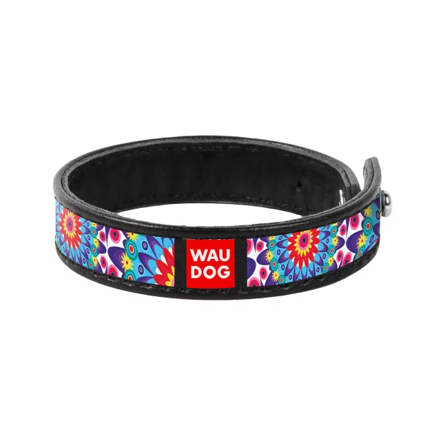Браслет WAUDOG Design, з малюнком "Квіти", ширина 15 мм, довжина 18-20 см, чорний