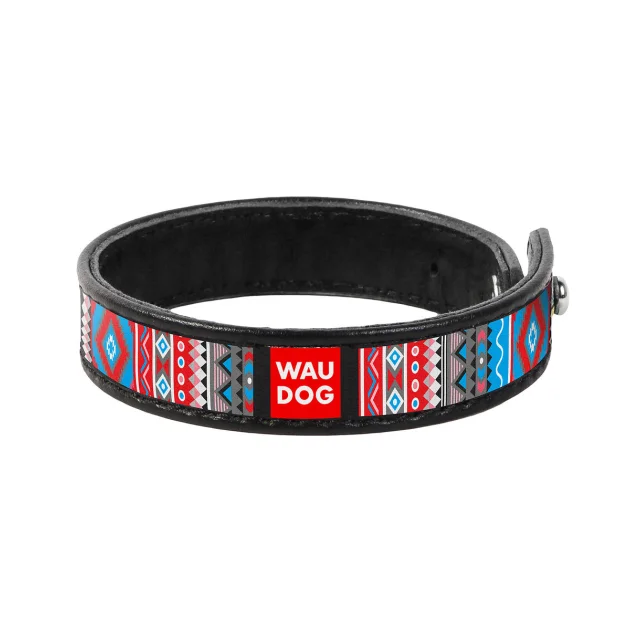 Браслет WAUDOG Design,  с рисунком "Этно", ширина 15 мм, длина 21-23 см, черный