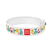 Браслет WAUDOG Design,  с рисунком "Пончики", ширина 15 мм, длина 18-20 см, белый
