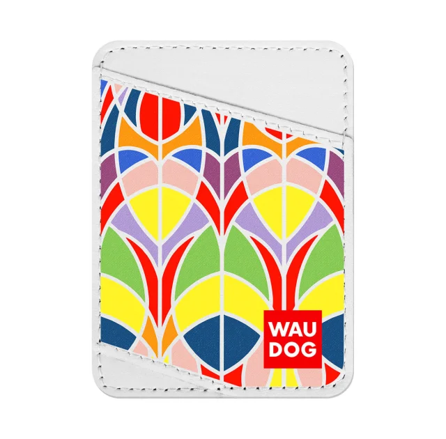 Візитниця WAUDOG Design, з малюнком "Вітраж", ширина 70 мм, довжина 95 мм, білий