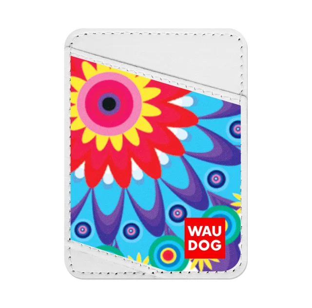 Візитниця WAUDOG Design, з малюнком "Квіти", ширина 70 мм, довжина 95 мм, білий