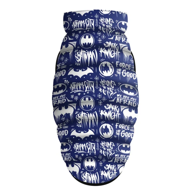 Курточка WAUDOG, для собак, з малюнком "Бетмен", розмір XS25, біло-блакитний