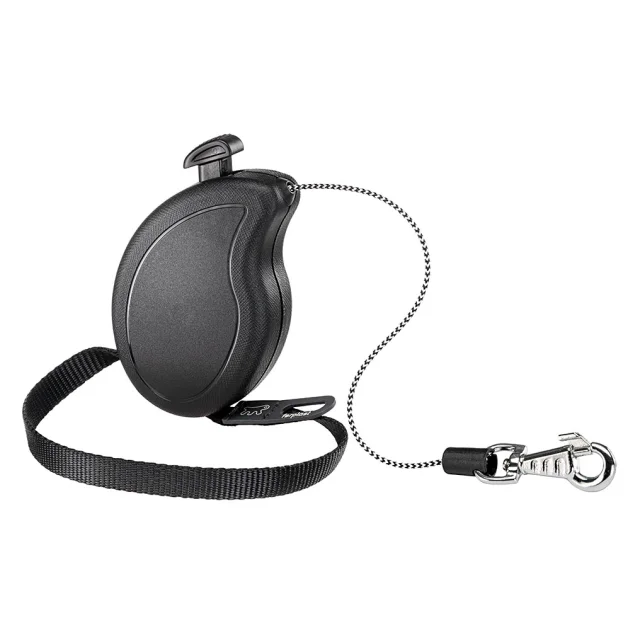 Рулетка-поводок Ferplast Flippy One Cord Mini для собак, со шнуром, черный, 9.2×2.7×6 см