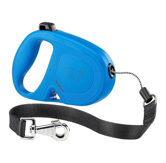 Рулетка-поводок Ferplast Flippy One Cord для собак, со шнуром, размер L, голубой, 17.6×3.6×12.1 см