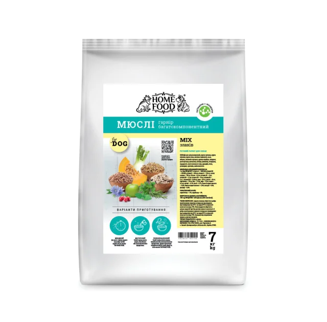 Мюсли Home Food для собак, микс злаков, 7 кг