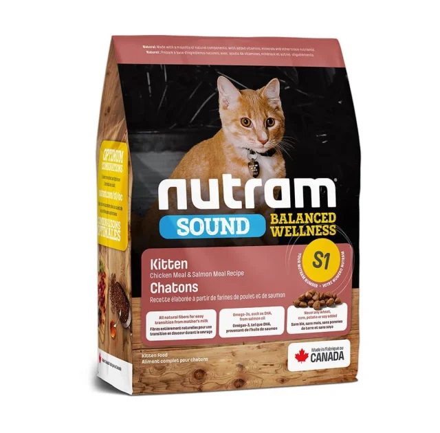 Сухой корм S1 Nutram Sound Balanced Wellness Kitten для котят, холистик, 20 кг