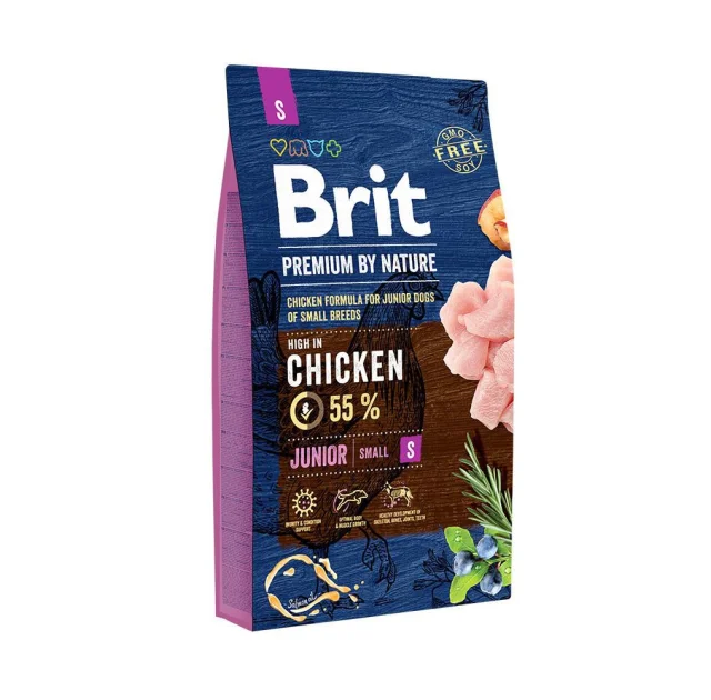 Сухой корм Brit Premium Dog Junior S, для щенков малых пород, 8 кг