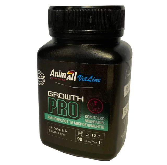 Витамины AnimAll VetLine Growth PRO для малых пород собак  1 г × 90 табл