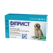 Краплі KRKA Фіпріст Спот-Он від бліх і кліщів для собак вагою 20-40 кг, 2.68 мл×3 піпетки