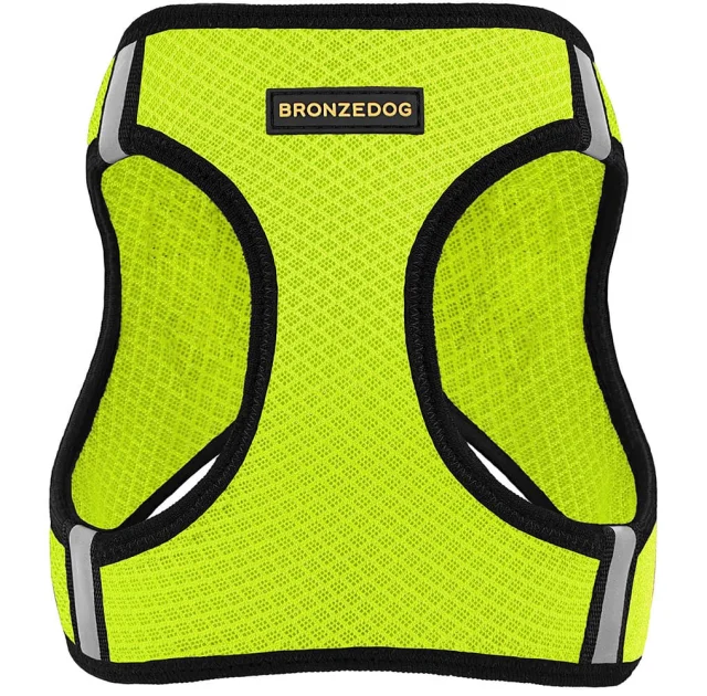 Шлея BronzeDog Mesh Vest для собак, сетчатый нейлон, лимонный, 34-42 см