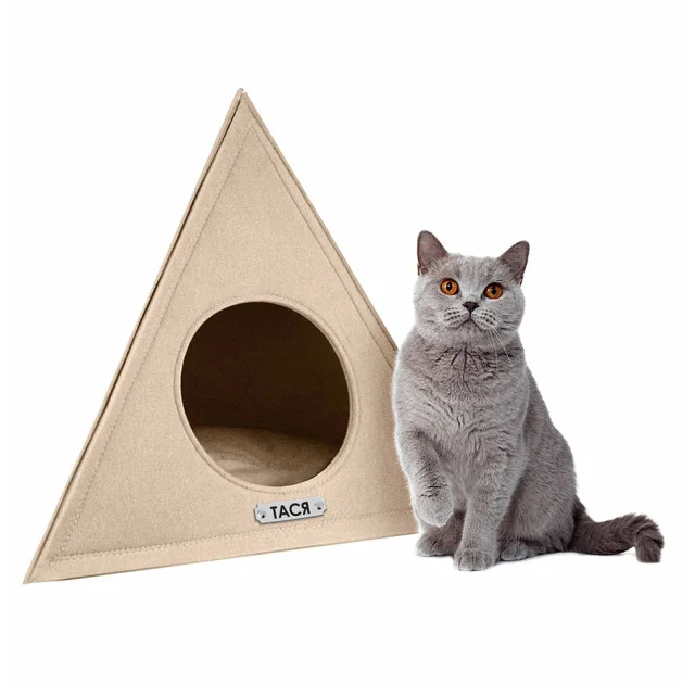 Домик BronzeDog космос, для животных, бежевый, 70×58 см