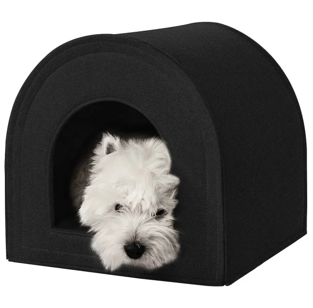 Будиночок BronzeDog для котів і собак, чорний, 55×55×55 см